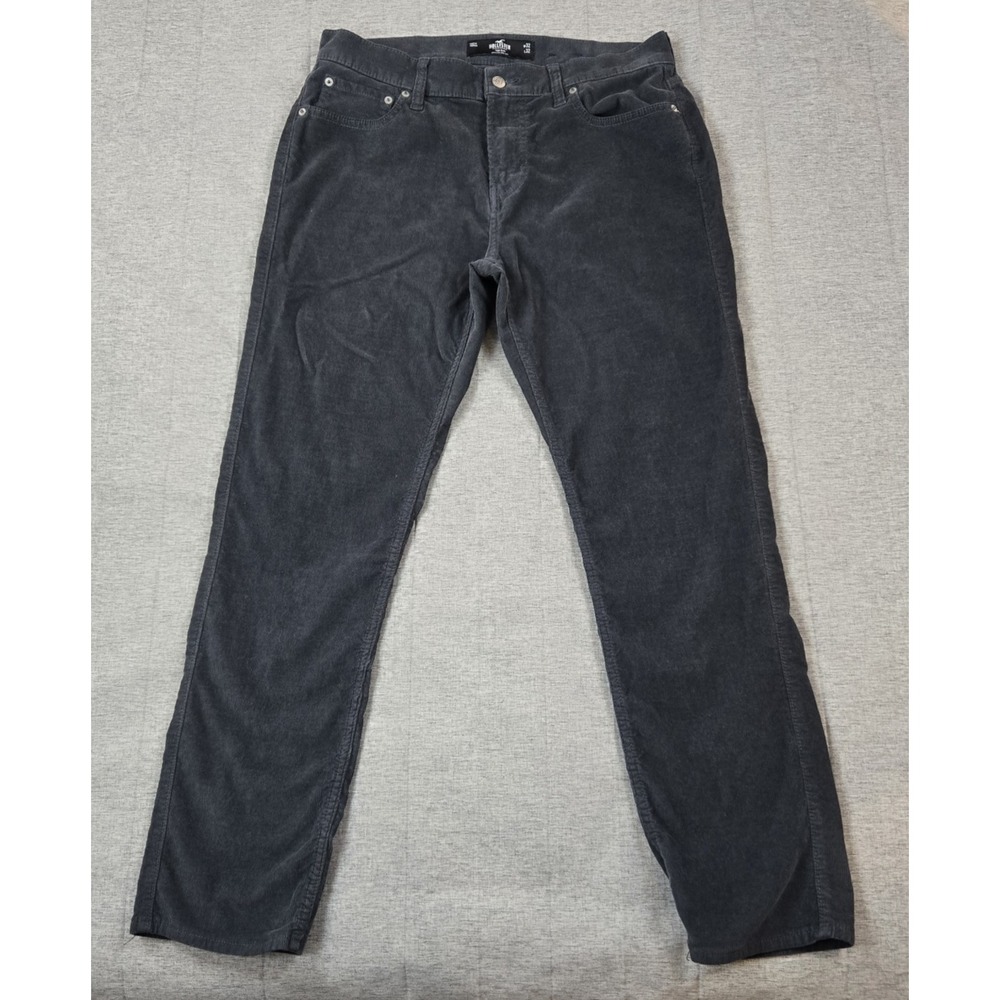 Hollister's‎ Women's Black Corduroy Jeans Epic Flex 90s Slim High Rise 34" X 30"